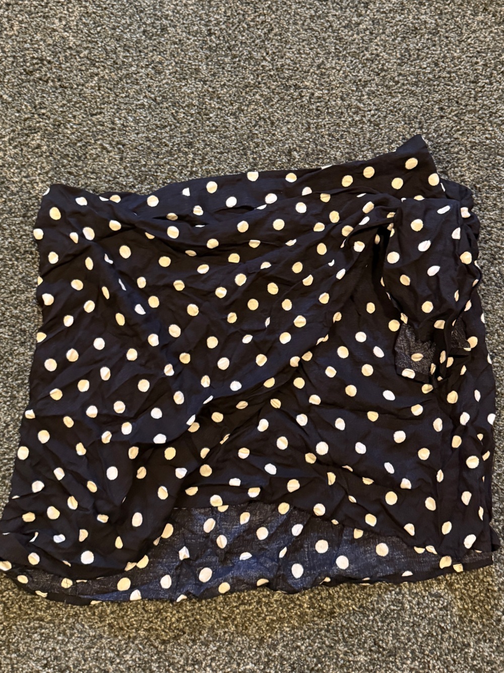 summersalt wrap Black Skirt with White Polka Dots
